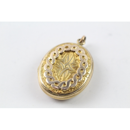 532 - 9ct gold back and front Victorian locket (9.4g)