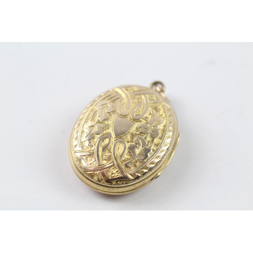 532 - 9ct gold back and front Victorian locket (9.4g)