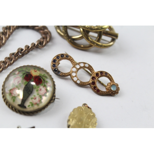 538 - A collection of antique jewellery (102g)