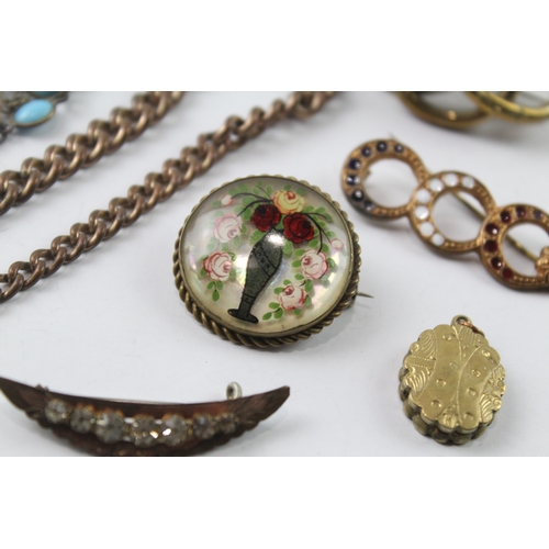 538 - A collection of antique jewellery (102g)