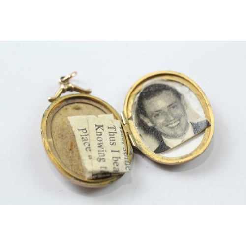 549 - 9ct gold back and front locket (4.4g)