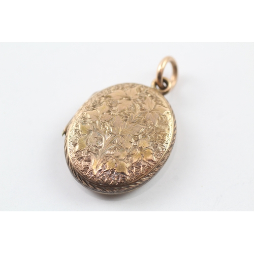 62 - 15ct gold back and front locket (6.7g)