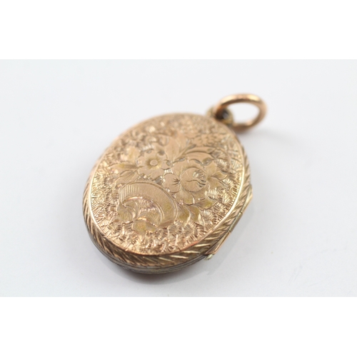 62 - 15ct gold back and front locket (6.7g)