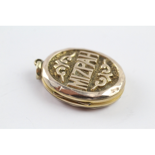 83 - 9ct gold back and front Victorian 'Mizpah' locket (10.3g)