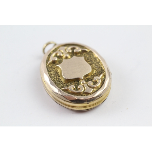 83 - 9ct gold back and front Victorian 'Mizpah' locket (10.3g)