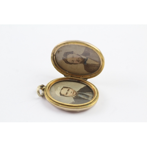 83 - 9ct gold back and front Victorian 'Mizpah' locket (10.3g)