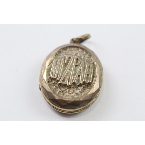 90 - 9ct gold back and front 'Mizpah' locket (7.8g)