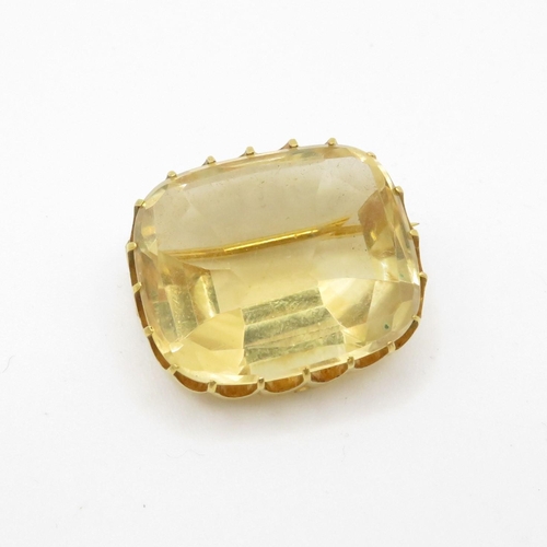 415 - 14ct gold citrine brooch (10g)