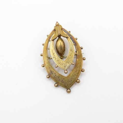 416 - 15ct gold Victorian brooch (6.8g)