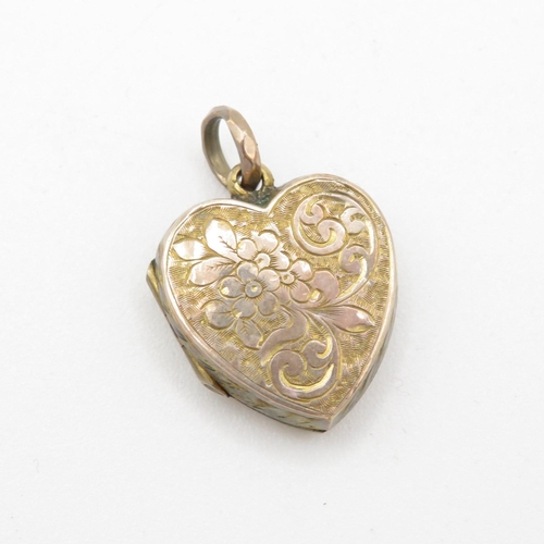 461 - 9ct gold back and front locket (3g)