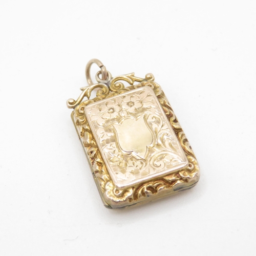 564 - 9ct gold back and front locket (3.9g)