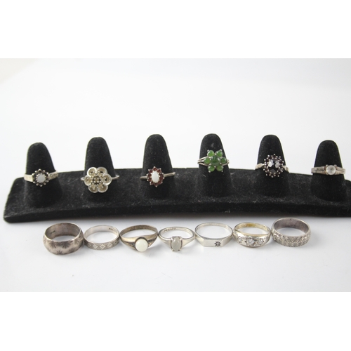 299 - Assortment of Sterling Silver Rings inc. Gemstone, CZ, Vintage x 12 31g