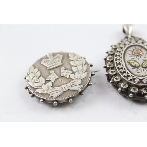 301 - Collection of Sterling Silver Victorian Jewellery inc. Aesthetic, Locket x 3 18g