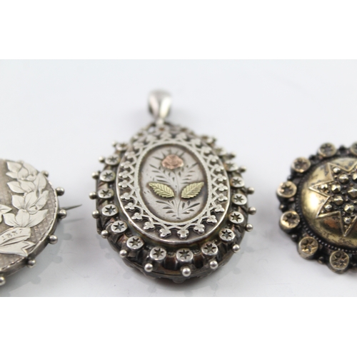 301 - Collection of Sterling Silver Victorian Jewellery inc. Aesthetic, Locket x 3 18g