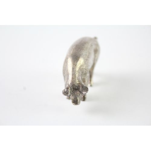 366 - Vintage Hallmarked 1993 London Sterling Silver Novelty Pig Ornament (41g)