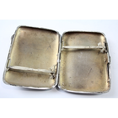 371 - Antique 1918 Birmingham Sterling Silver Tobacciana Cigarette Case (61g)