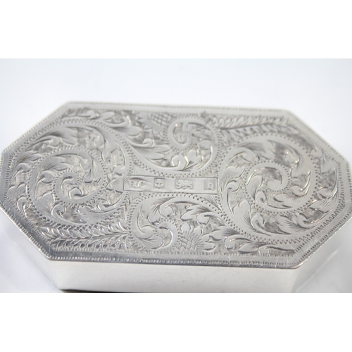 375 - Antique Late Victorian 1901 Birmingham Sterling Silver Snuff Box (36g)