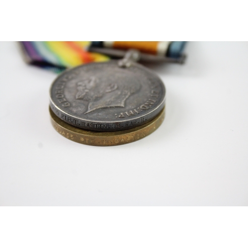 399 - WW1 Medal Pair 330455 Pte T. Bastin R War R x 2