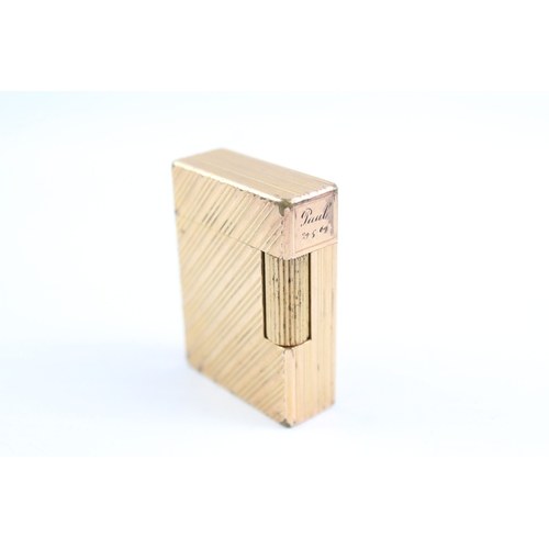 402 - Gold Plated St Dupont Rollagas Lighter w/ Good Spark