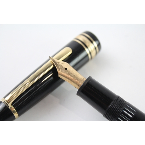 470 - Vintage Montblanc Meisterstuck Black Fountain Pen w/ 14ct Nib WRITING