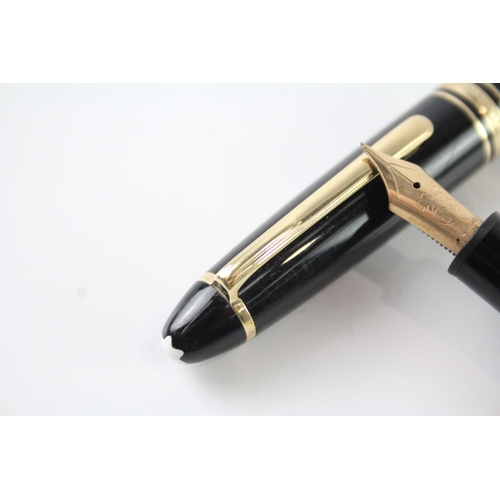 470 - Vintage Montblanc Meisterstuck Black Fountain Pen w/ 14ct Nib WRITING