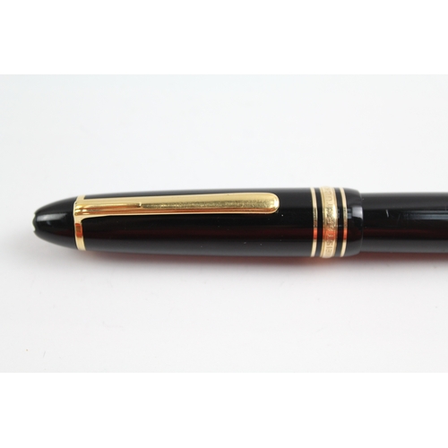 476 - Vintage Montblanc Meisterstuck No.146 Black Fountain Pen w/ 14ct Nib WRITING