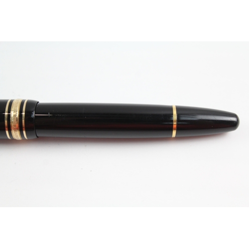 476 - Vintage Montblanc Meisterstuck No.146 Black Fountain Pen w/ 14ct Nib WRITING