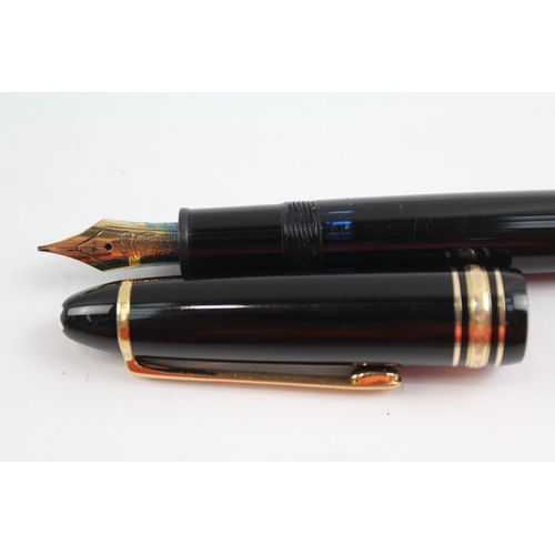 476 - Vintage Montblanc Meisterstuck No.146 Black Fountain Pen w/ 14ct Nib WRITING