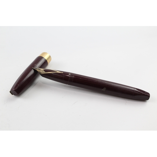 479 - Vintage Sheaffer PFM Pen For Men Burgundy Fountain Pen w/ 14ct Gold Nib WRITING