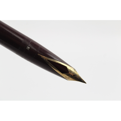 479 - Vintage Sheaffer PFM Pen For Men Burgundy Fountain Pen w/ 14ct Gold Nib WRITING