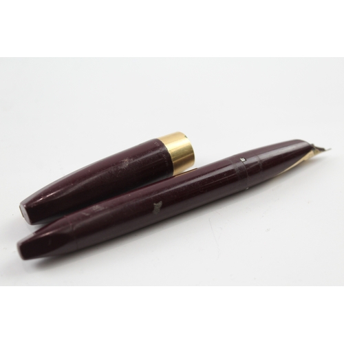 479 - Vintage Sheaffer PFM Pen For Men Burgundy Fountain Pen w/ 14ct Gold Nib WRITING