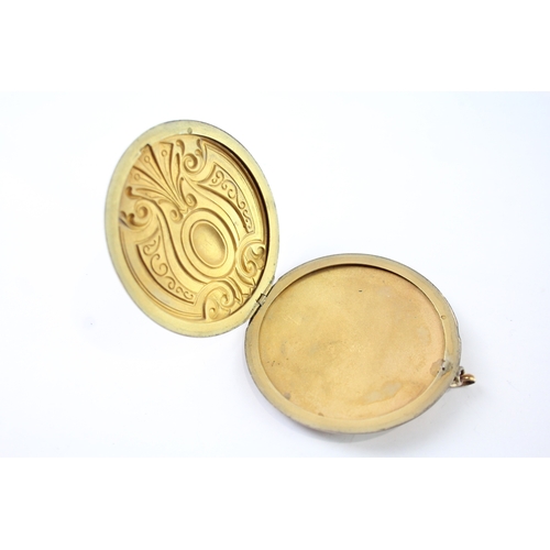 260 - French Gold Plated Art Nouveau Locket 39g