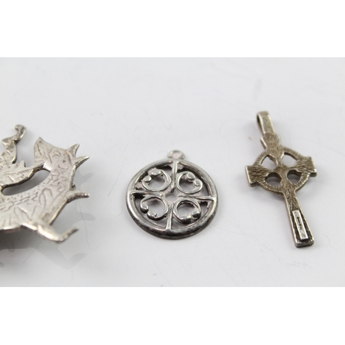 286 - Collection of Sterling Silver Ola Gorie Jewellery inc. Dragon, Cross x 3 14g