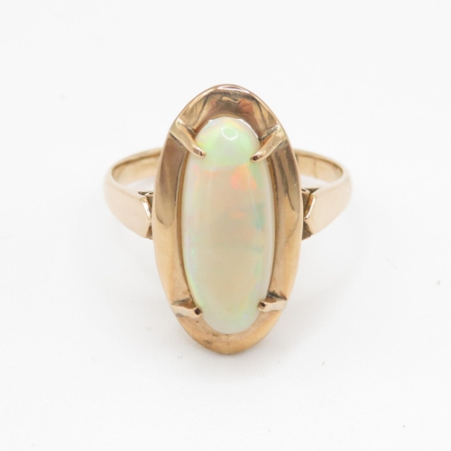 68 - 14ct gold opal dress ring (3.4g) Size N