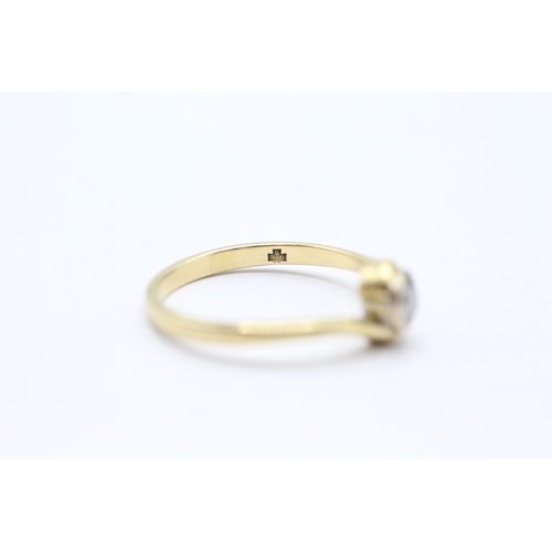 124 - 18ct gold solitaire diamond ring (2.9g) Size N