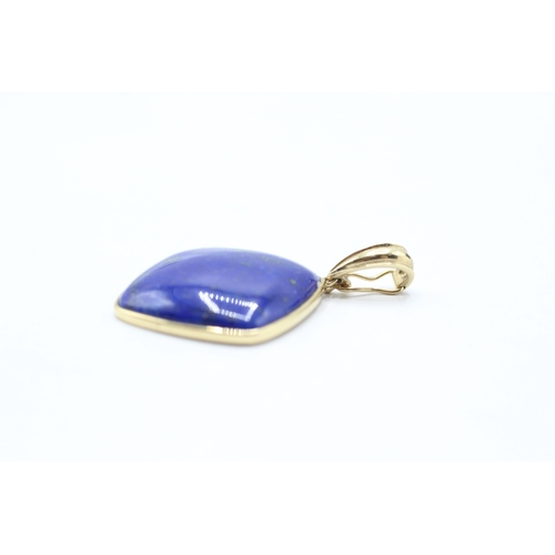 155 - 9ct gold lapis lazuli pendant (6.9g)