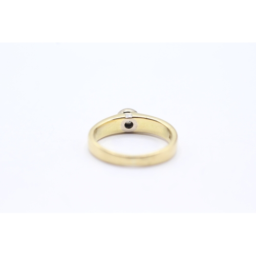 174 - 18ct gold diamond single stone ring (3.3g) Size F 1/2