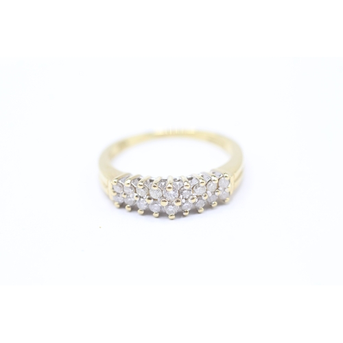 209 - 18ct gold diamond dress ring, total diamond weight: 0.33ct (approximately) (3.9g) Size N