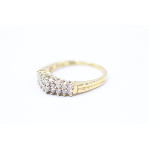 209 - 18ct gold diamond dress ring, total diamond weight: 0.33ct (approximately) (3.9g) Size N