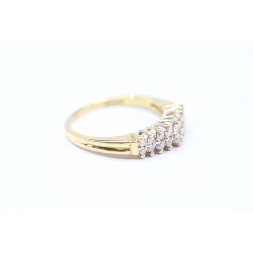 209 - 18ct gold diamond dress ring, total diamond weight: 0.33ct (approximately) (3.9g) Size N