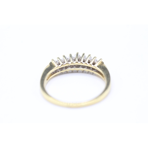 209 - 18ct gold diamond dress ring, total diamond weight: 0.33ct (approximately) (3.9g) Size N