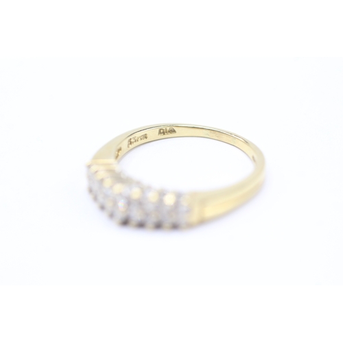 209 - 18ct gold diamond dress ring, total diamond weight: 0.33ct (approximately) (3.9g) Size N