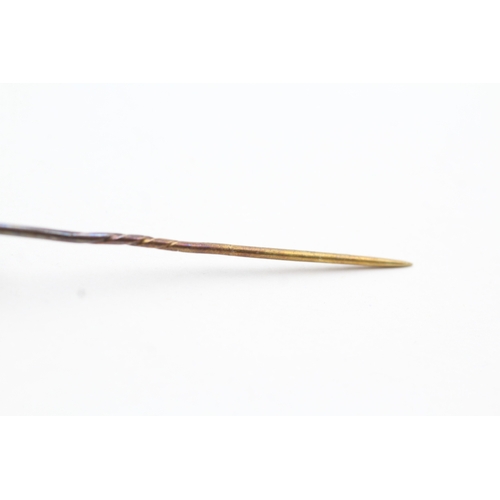 23 - 9ct gold vintage blister pearl stick pin (5.2g)