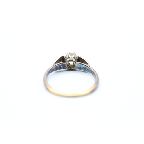 24 - 18ct gold diamond single stone ring (1.9g) Size K