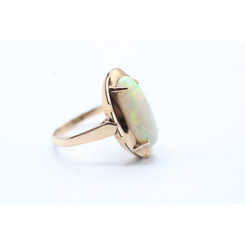 68 - 14ct gold opal dress ring (3.4g) Size N