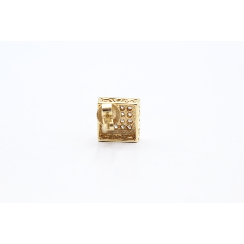 95 - 14ct gold diamond stud earrings (3.7g)