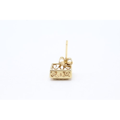 95 - 14ct gold diamond stud earrings (3.7g)