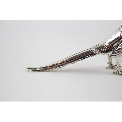 371 - Stamped .925 Sterling Silver & Enamel Novelty Pheasant Ornament (23g)