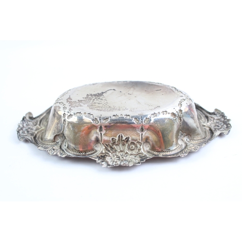 388 - Antique Late Victorian 1901 Birmingham Sterling Silver Bon Bon Trinket Dish 40g