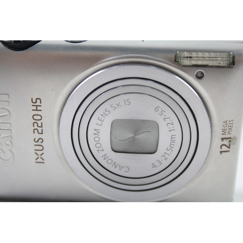 442 - Canon IXUS 220 HS Digital Compact Camera Working w/ Canon 5x IS Zoom Lens